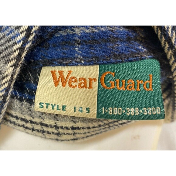 vintage weargaurd plaid red long sleeve button up shirt work outdoor Blue Warm - Picture 14 of 15